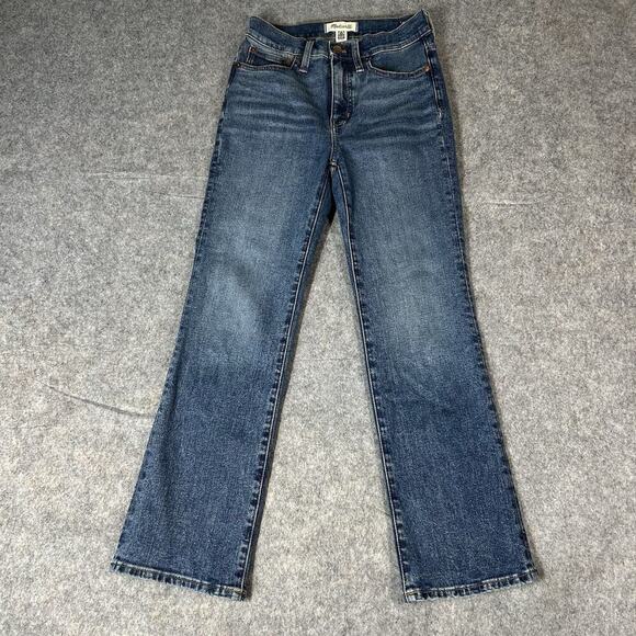Madewell Cali Demi Boot Jeans Womens 25 Medium Wash Denim Stretch - Picture 1 of 10
